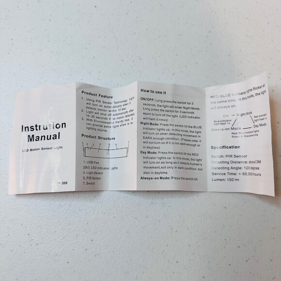 3 pack LED Motion Sensor Lights USB Rechargeable Pure White Wireless LED Lights - Picture 12 of 16